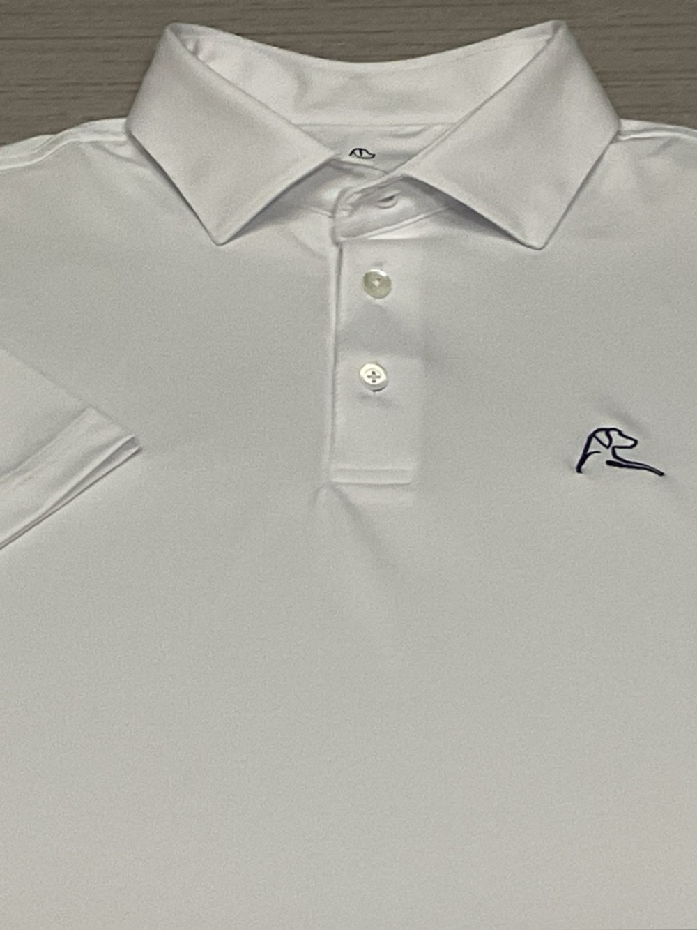Rhoback Polo Shirt Men Medium Solid White Performance Stretch Golf Short Sleeve
